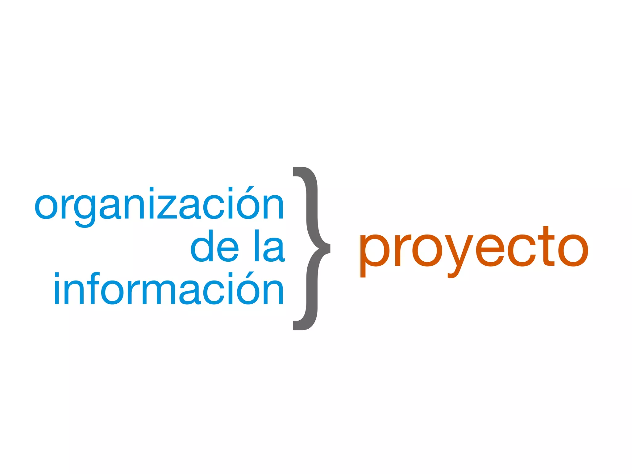 información}proyecto 
organización 
de la 
 