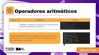 CLASE 3 INICIACION A LA PROGRAMACION EN PYTHON TALENTO TECH | PDF