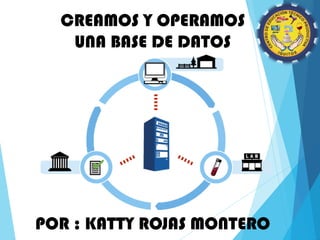 CREAMOS Y OPERAMOS
UNA BASE DE DATOS
POR : KATTY ROJAS MONTERO
 