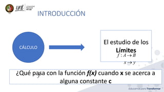 LÍMITES DE FUNCIONES
3
1
( )
1
x
f x
x
−
=
− 1x =
¿Qué ocurre si…?
0
( )
0
f x =
¿Qué pasa con la función f(x) cuando x se...