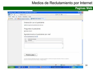 Medios de Reclutamiento por Internet Paginas Web 
