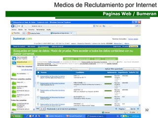 Medios de Reclutamiento por Internet Paginas Web / Bumeran 