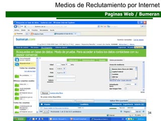 Medios de Reclutamiento por Internet Paginas Web / Bumeran 