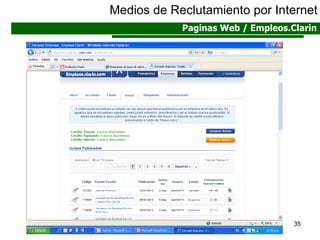 Medios de Reclutamiento por Internet Paginas Web / Empleos.Clarin 