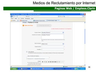 Medios de Reclutamiento por Internet Paginas Web / Empleos.Clarin 
