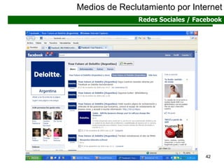 Medios de Reclutamiento por Internet Redes Sociales / Facebook 