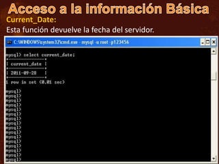 Current_Date:
Esta función devuelve la fecha del servidor.
 