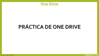 Fecha: 06/04/2022 Diapositiva Nº 002
One Drive
 