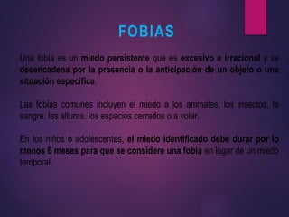 Angustia y Fobias en la Adolescencia: Impacto y Síntomas Clave | PPTX