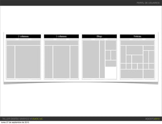 PERFIL DE USUARIOS




 TALLER DISEÑO GRÁFICO VI DUOC UC         AGOSTO2010
lunes 27 de septiembre de 2010
 
