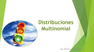 Ing. William León Velásquez
Distribuciones
Multinomial
 