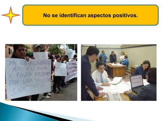 No se identifican aspectos positivos.
 