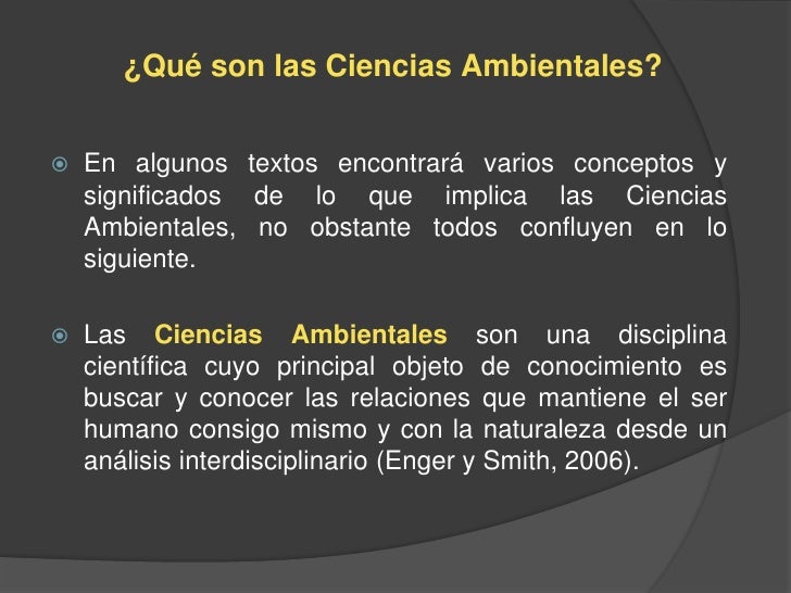 Ciencias ambientales
