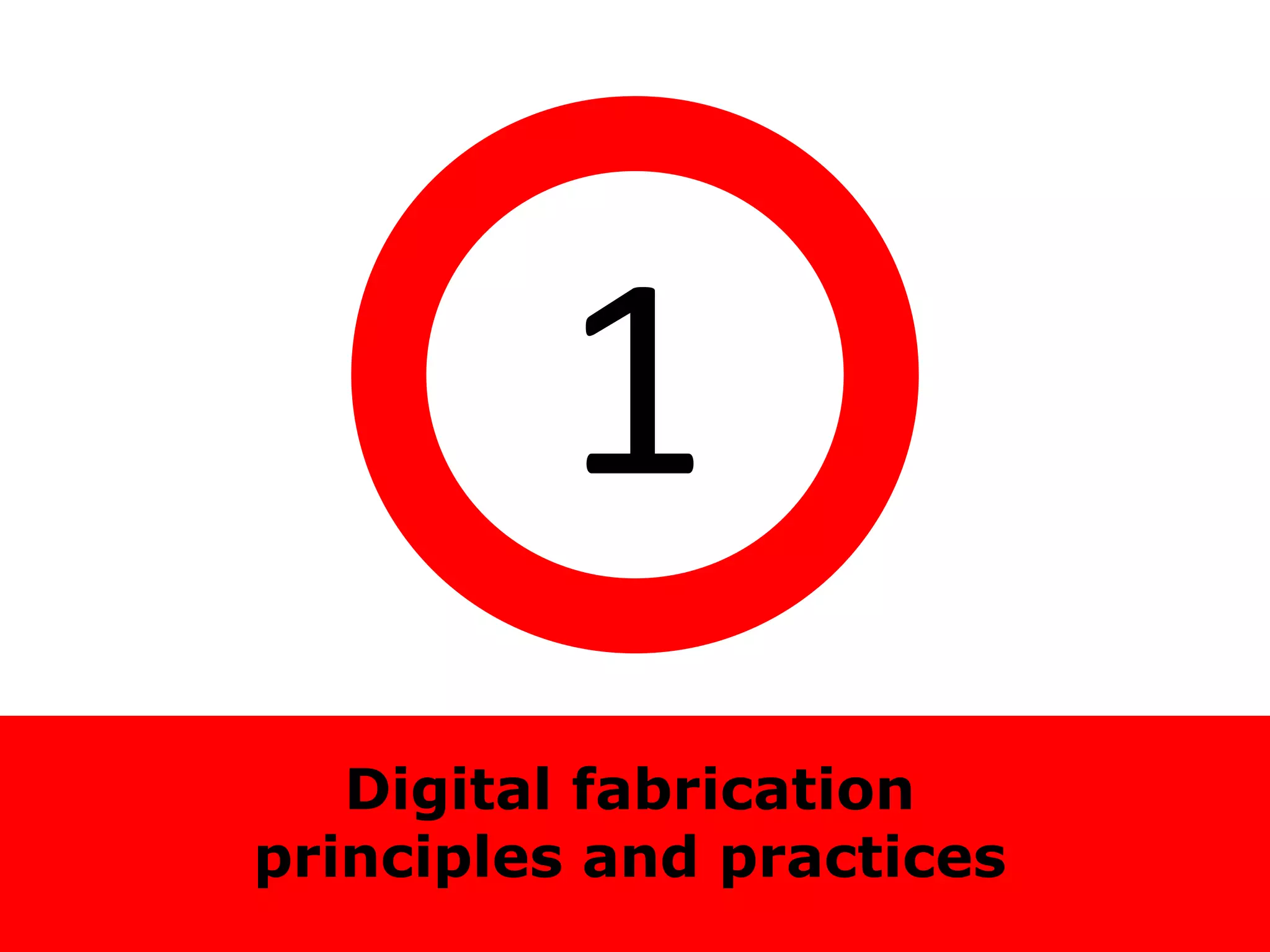 1
   Digital fabrication
principles and practices
 
