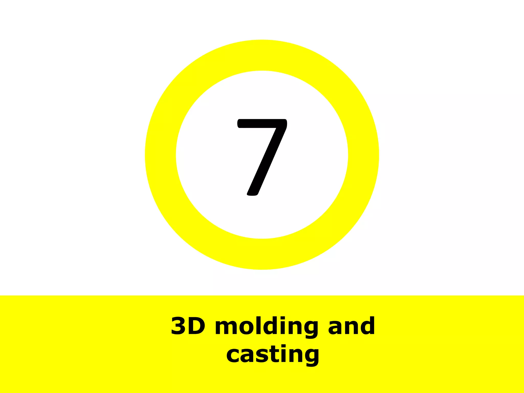 7
3D molding and
   casting
 