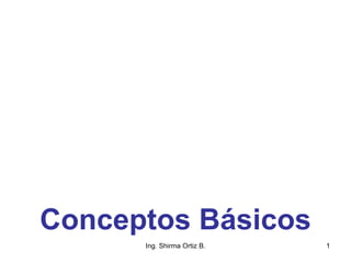 Conceptos Básicos Ing. Shirma Ortiz B. 