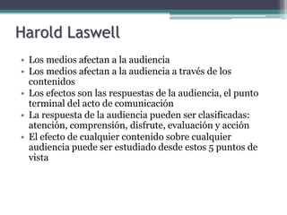 Harold LaswellUn cientista político (1902 – 1978)<br />El paradigma de Laswell<br />Video<br />¿Quién? <br />¿Dice que?<br...