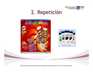 Diplomados
                                                                                                 en   Gerencia

                       2. Repetición




                                                                                                                 9
Todos los Derechos Reservados. Instituto Universitario de Tecnología "Readic" UNIR. Rif J-30001989-6 © 2007.
 