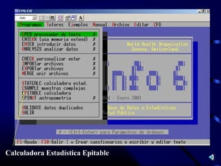 Calculadora Estadística Epitable
 