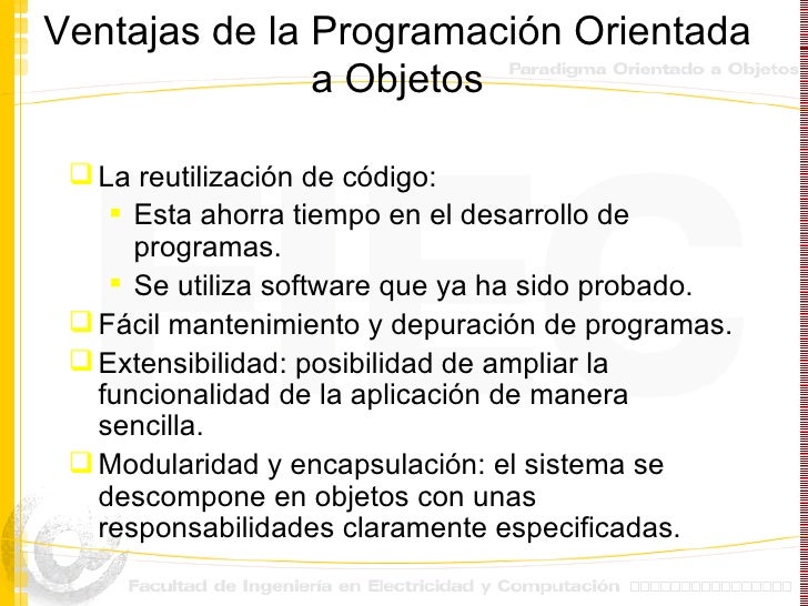 programacion orientada a objetos