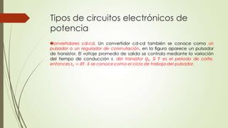 Tipos de circuitos electrónicos de
potencia


 