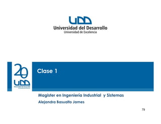 Clase 1
Magister en Ingeniería Industrial y Sistemas
Alejandra Basualto James
79
 