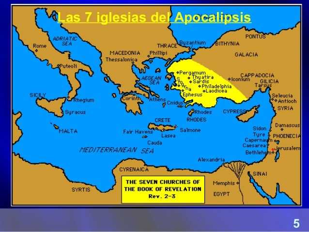 Mapa De La Ubicacion De Las 7 Iglesias Del Apocalipsis