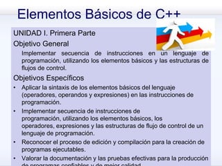 Clase 1 Lenguaje C++ | PPTX