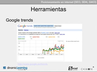 Herramientas
Google trends




     http://www.google.es/trends
 