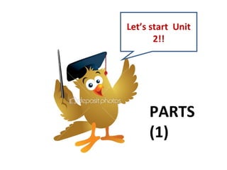 Let’s start Unit
2!!
PARTS
(1)
 