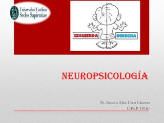 Neuropsicología
Ps. Sandro Alex Urco Cáceres
C.Ps.P. 19161
 
