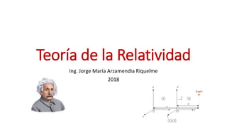 Teoría de la Relatividad
Ing. Jorge María Arzamendia Riquelme
2018
 