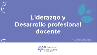 Liderazgo y
Desarrollo profesional
docente
1° Cuatrimestre 2023
 