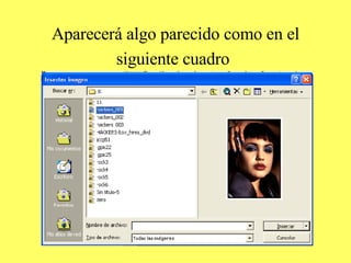 Aparecerá algo parecido como en el siguiente cuadro   