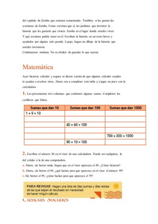 del capítulo de Zamba que estamos comentando. También, si les gustan las
aventuras de Zamba. Como creemos que sí, les pedi...