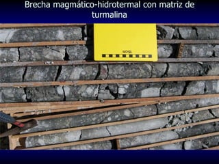 Brecha magmático-hidrotermal con matriz de
turmalina
 