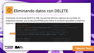 Fundamentos de SQL Talento tech - Clase 14 | PPTX