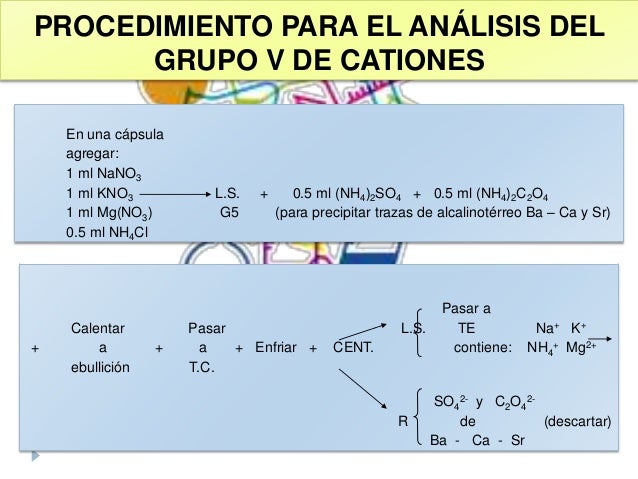 Clase 14 marcha analitica de los cationes del grupo v