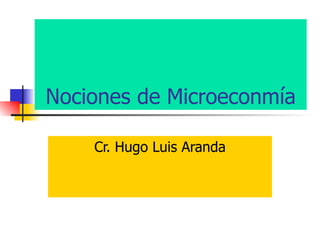 Nociones de Microeconmía

    Cr. Hugo Luis Aranda
 