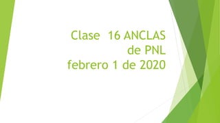 Clase 16 ANCLAS
de PNL
febrero 1 de 2020
 