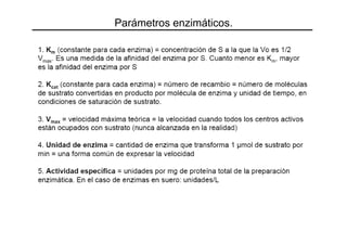 Parámetros enzimáticos.

 