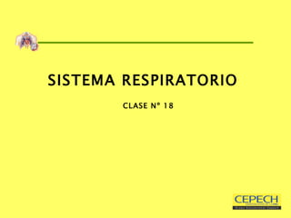 SISTEMA RESPIRATORIO     CLASE Nº 18 
