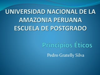 Pedro Gratelly Silva
UNIVERSIDAD NACIONAL DE LA
AMAZONIA PERUANA
ESCUELA DE POSTGRADO
 