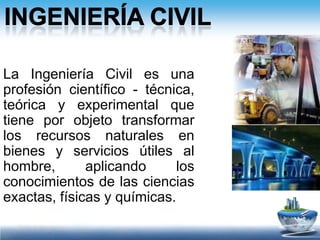 Funciones del Ing. CivilSu función principal es la de realizar diseños o desarrollar soluciones tecnológicas a necesidades sociales, industriales o económicas. Para ello, el ingeniero debe identificar y comprender los obstáculos más importantes para poder realizar un buen diseño.