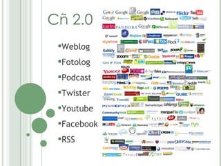 Cñ 2.0 Weblog Fotolog Podcast Twister Youtube Facebook RSS 