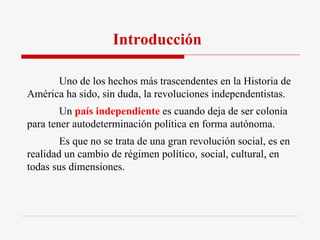 Factores de la Independencia de Chile