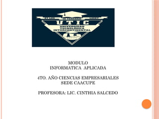 CLASE 1 IA.pptx. INFORMATICA APLICADA EM. | PPTX
