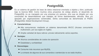 Sistemas Gestores de Base de Datos | PPTX