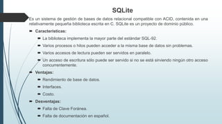 Sistemas Gestores de Base de Datos | PPTX