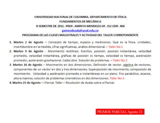 PRIMER PARCIAL Agosto 23
 